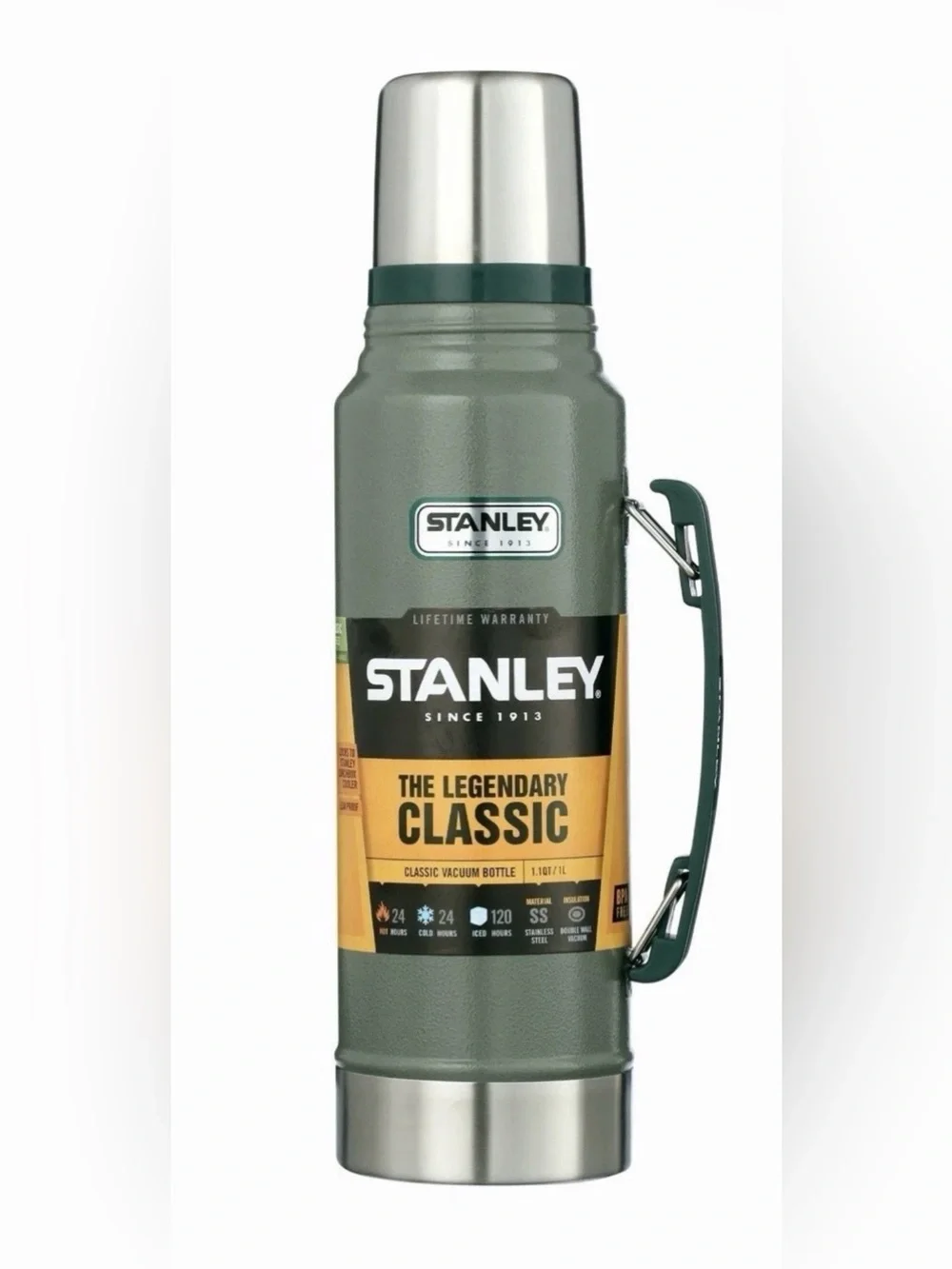 New Stanley Legendary Classic Vacuum Bottle Thermos 1.1 qt 1L Stainless Steel